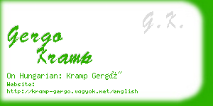 gergo kramp business card